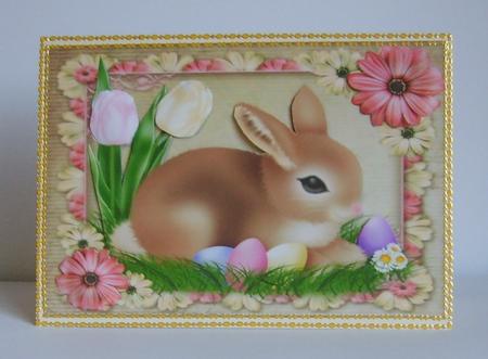 Brown Easter Bunny A4 by Marion MacKellar