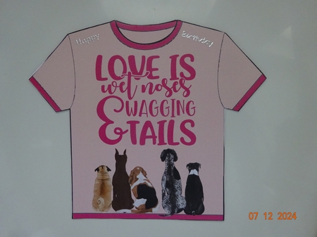 TEE SHIRT CARD - DOGS 3 by Marion West