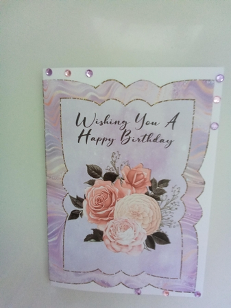 5x7 Fancy Edged Floral Card 1 by Marion West