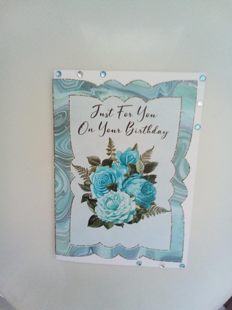 5x7 Fancy Edged Floral Card 2 by Marion West