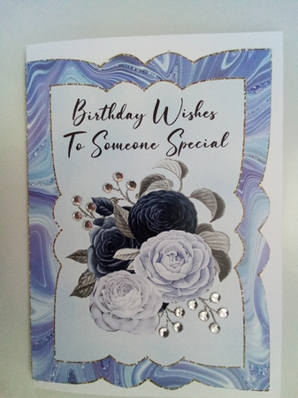 5x7 Fancy Edged Floral Card 3 by Marion West