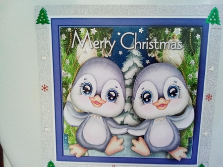 7x7 Mini KIt, Gorgeous Dancing Penguins by Marion West