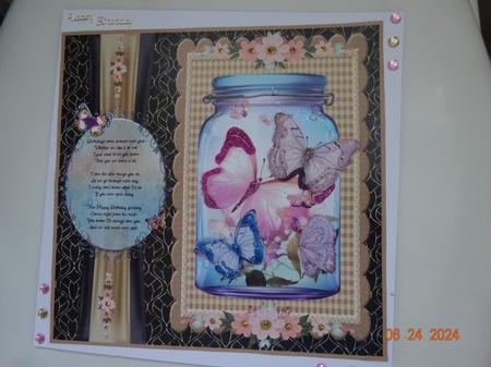 3 Butterfly birthday card fronts/toppers 5 by Marion West