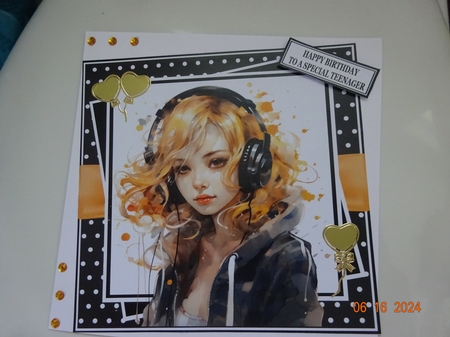 GIRL WITH HEADPHONES 1 by Marion West