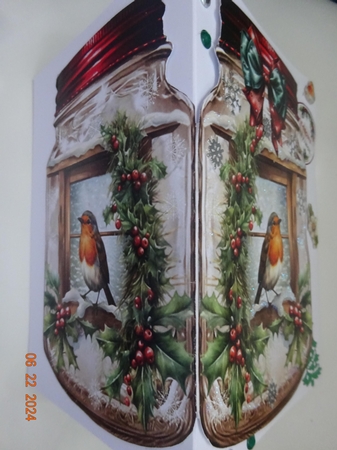 Christmas Robin Mason Jar 03 Mini Page Kit by Marion West