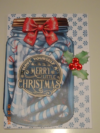 Candy Cane Mason Jars Kit-5 by Marion West