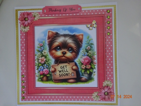 8x8 Quick card Get Well Soon 1 by Marion West