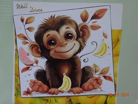 Monkey Card Toppers by Marion West