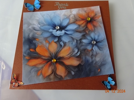 Smokey. Blue and Tulip Card Toppers with bonus bookmark by Marion West