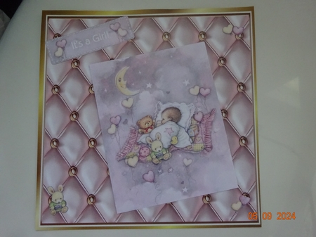 4 Pretty Gold Frames, Coloured Luxury Quilt Background  8x8 Mini Kit (Set Three) by Marion West