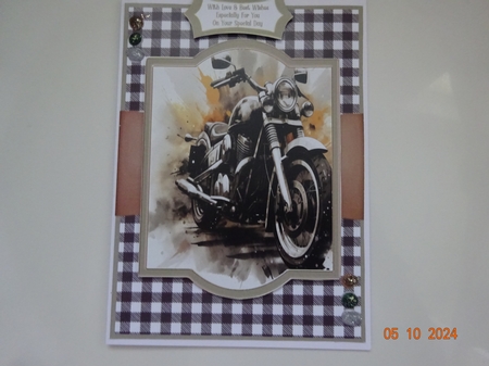 A Vintage Motor Bike - 5x7 by Marion West