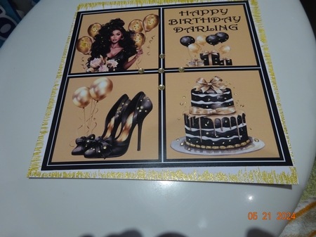 HAPPY BIRTHDAY DARLING GOLD 1 by Marion West