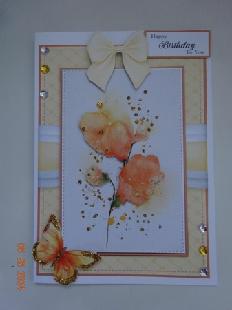 Abstract Watercolour Flowers In Yellow by Marion West