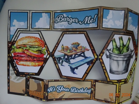 Burger Me! Its Your Birthday Shutter Card by Marion West