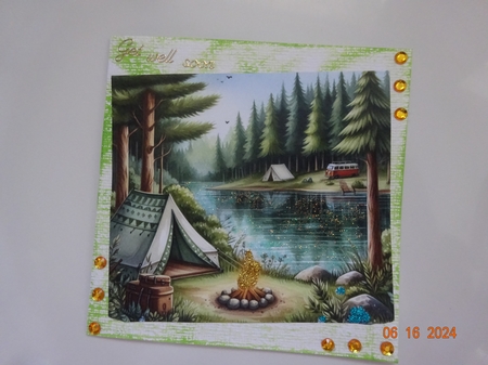 Summer Camping Card Toppers by Marion West