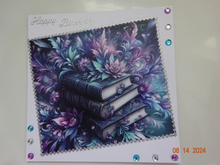 Floral Books Card Toppers by Marion West