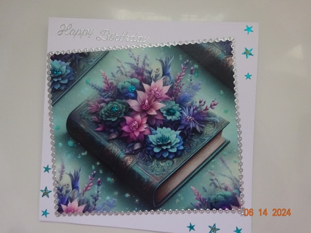Floral Books Card Toppers by Marion West