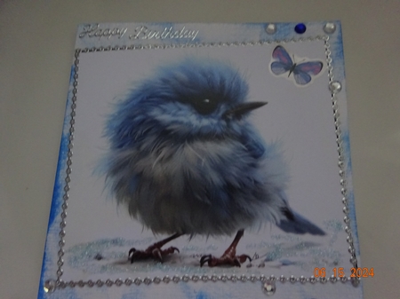 Blue Chickadee Card Toppers by Marion West