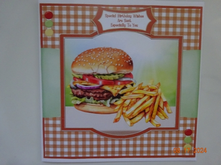 Takeaway Favourites, Cheeseburger & Chips - 5x7 by Marion West