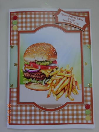 Takeaway Favourites, Cheeseburger & Chips - 6x6 by Marion West