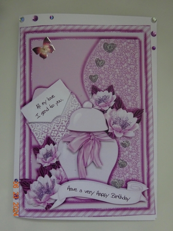 Ginger Jar & Roses Card Front 3 by Marion West