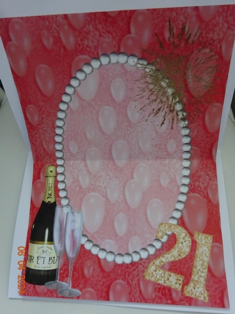 A4 Happy 21st Birthday Insert by Marion West