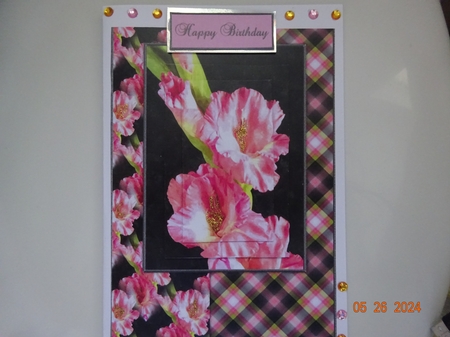 Pretty Watercolour Flowers A5 Quick Card by Marion West