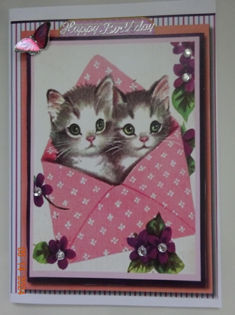 Two Cute Kitties in a Envelope  by Marion West