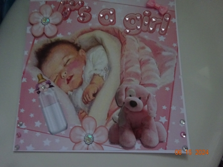 Precious Baby Girl Sleeping 8x8 by Marion West