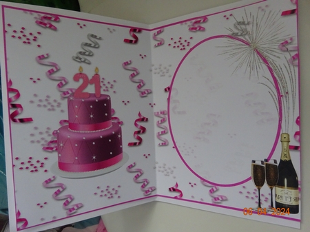 Happy 21st Birthday Celebration Insert by Marion West