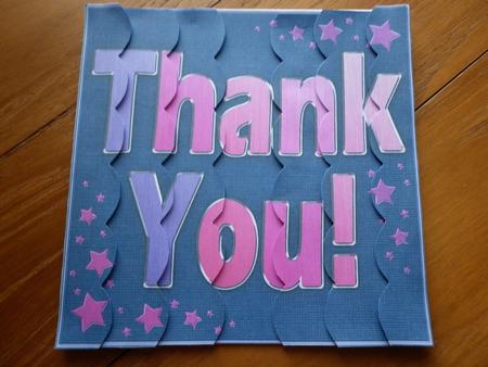 Thank You Scallop Edge Side Stacker by Marion West