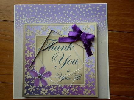 Floral Elegance Thank You Twisted Tunnel Topper by Marion West