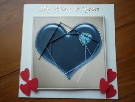 Enamel Heart with Diamond Twisted Tunnel Topper by Marion West