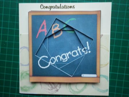 Congratulations Blackboard Twisted Tunnel Topper by Marion West