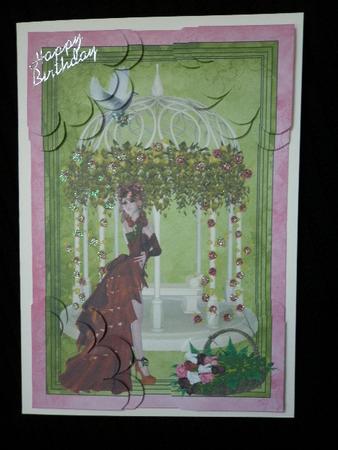Lady in Red Quadro Petal Corner Stacker by Marion West