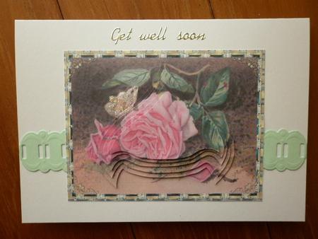 Vintage Rose and Fallen Petal by Marion West