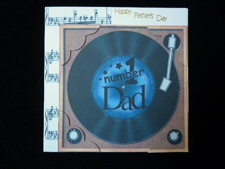 Number 1 Dad Record  - 8 x 8 Scalloped Corner Topper  by Marion West