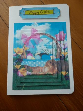 Little Chick with Bunny & Easter Eggs, Pyramids by Marion West