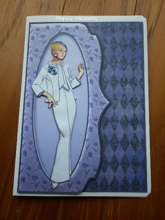 Vintage Fashion Envelope Card by Marion West