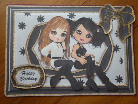 Birthday Friends in Black and Gold by Marion West