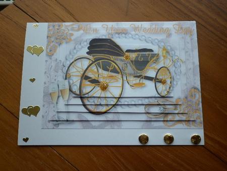 Gold Wedding Carriage with Champagne, Pyramids by Marion West