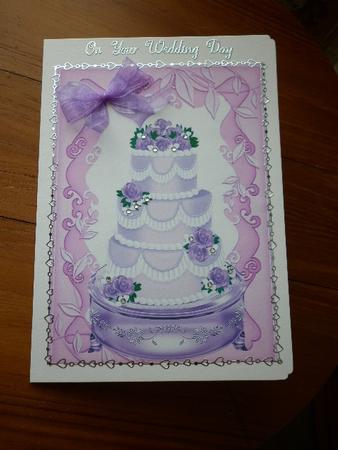 Pink Wedding Cake A4 by Marion West