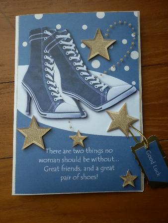 Great Friends Great Shoes Card Topper by Marion West