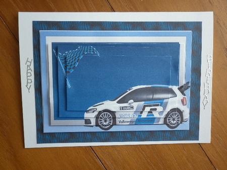 Wrc Rally Car on Abstract Background Pyramid by Marion West
