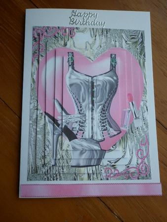 Gorgeous Silver Basque and Shoe on Pink Heart, Pyramids by Marion West