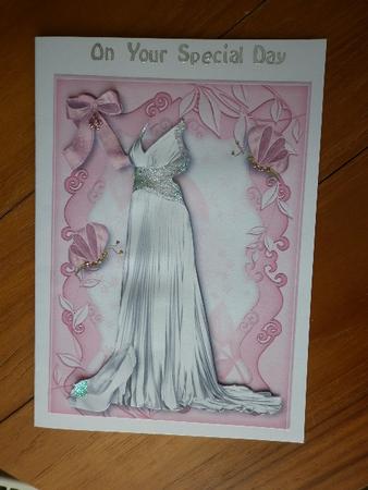 Beautiful White Satin Evening Dress & Shoes A4 by Marion West
