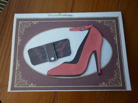 Red Sateen Ankle Strap Shoe and Purse by Marion West