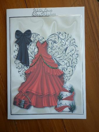 Scarlet Red Dress, with Cake A4 by Marion West
