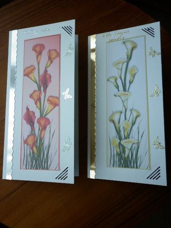 2 Calla Liles Large Dl Cards by Marion West