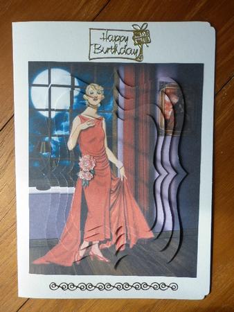 Red Deco Lady Pyramage by Marion West